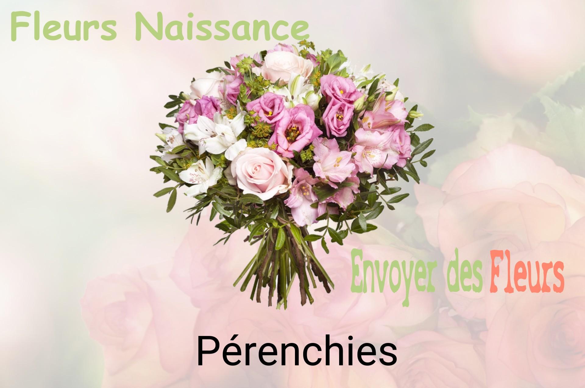 Bouquet de fleurs de naissance livré à Pérenchies